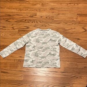 Gray Old Navy Camouflage Kids Long Sleeve Shirt